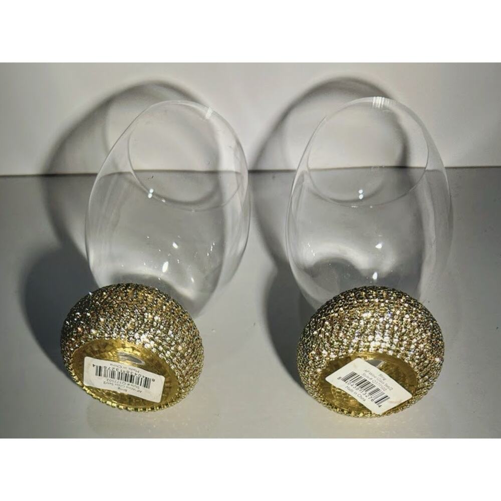 Set of 2 QUALIA BLING WINE GLASSES